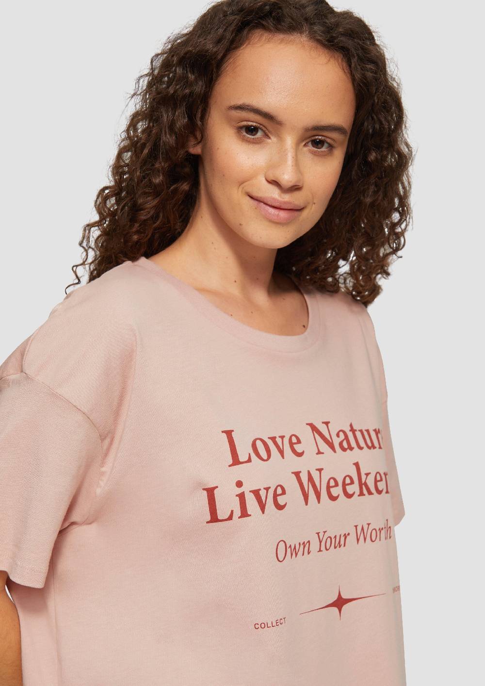 S.Oliver Print-Shirt mit überschnittenen Schultern Saisonale Angebote
