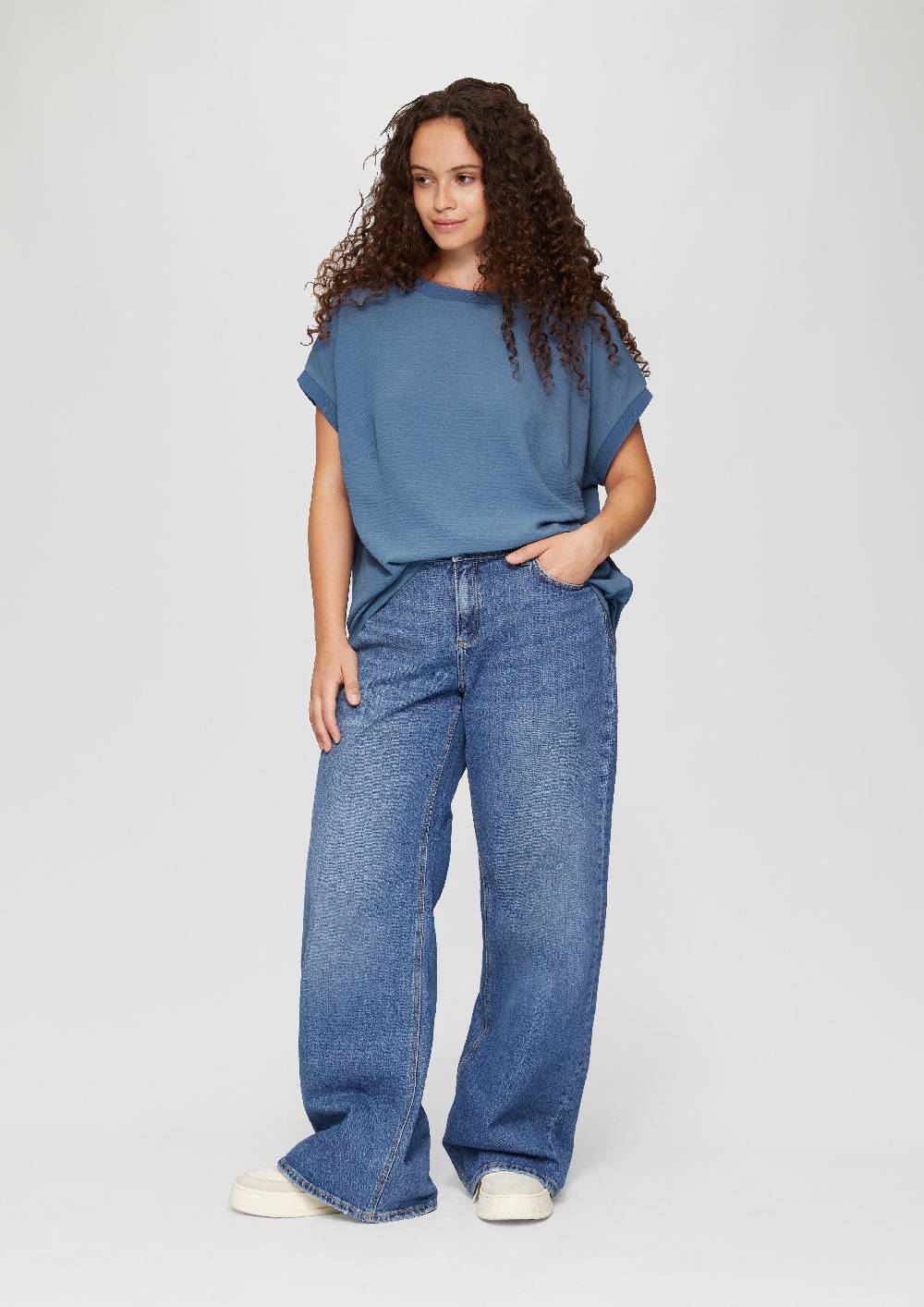 S.Oliver Materialmix-T-Shirt im Loose Fit Riesige Ersparnisse