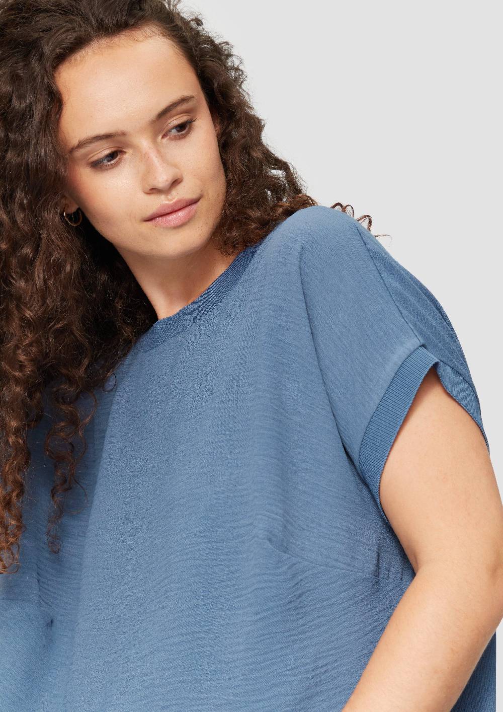 S.Oliver Materialmix-T-Shirt im Loose Fit Riesige Ersparnisse