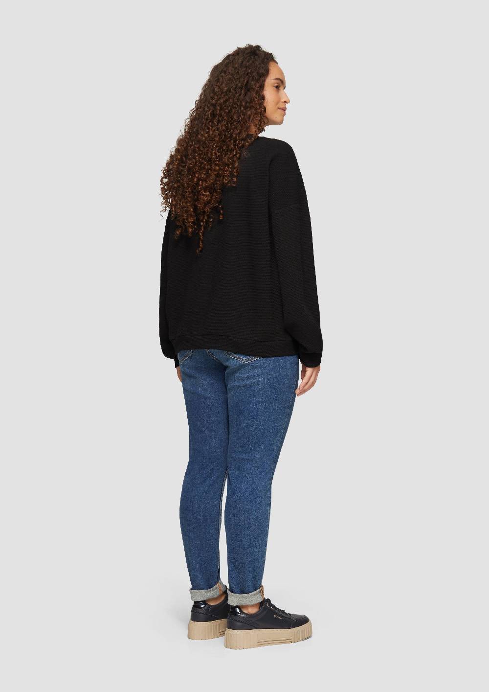 S.Oliver Loose Fit-Sweatshirt mit Struktur Tiefpreis