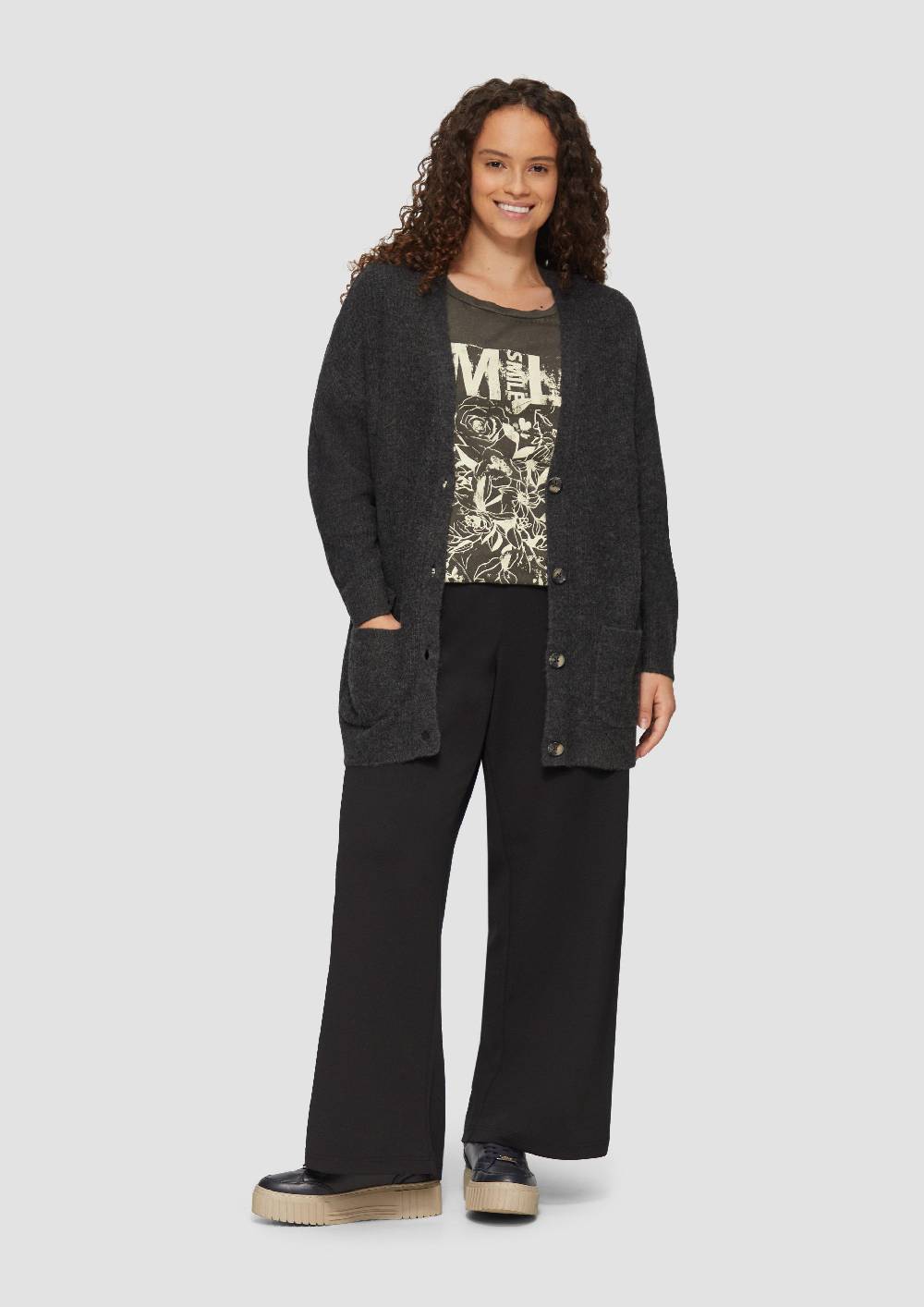 S.Oliver Oversized Print-Shirt im Used-Look Bis zu 50% Rabatt