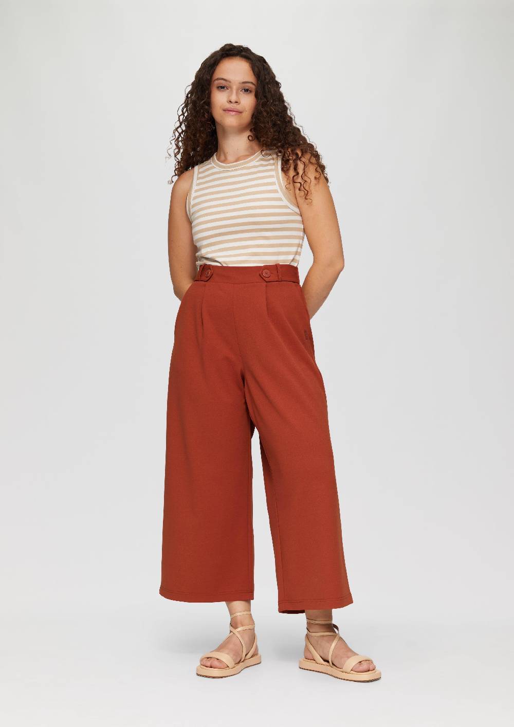 S.Oliver Elastische Wide-Leg-Hose aus Crêpe Bis zu 60% Rabatt