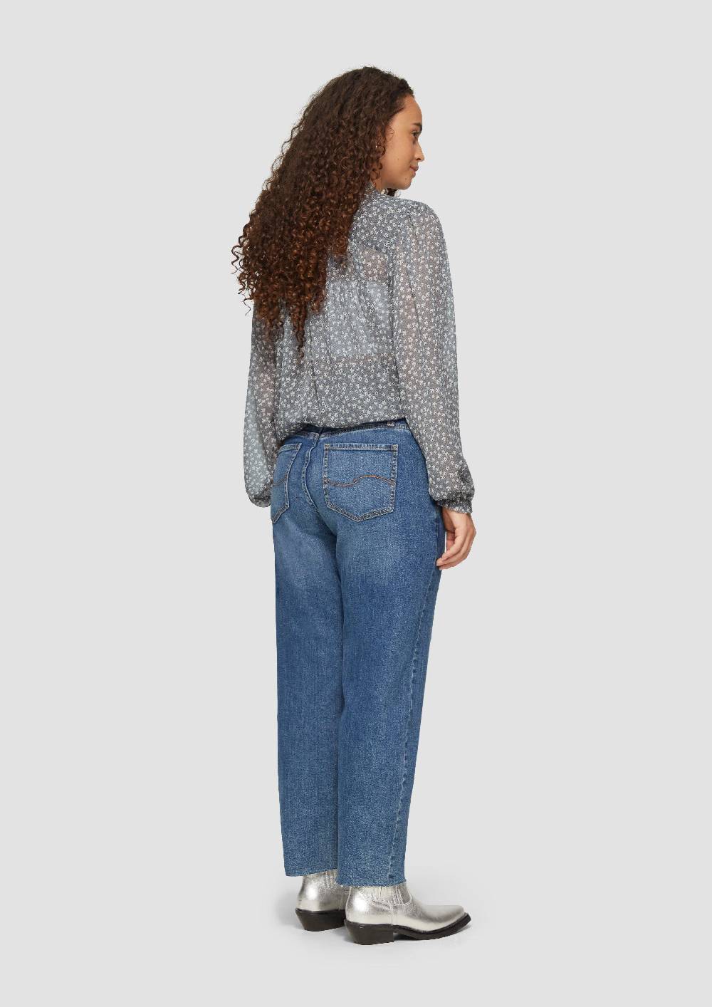 S.Oliver Leicht transparente Chiffonbluse mit Puffärmeln Nur für heute