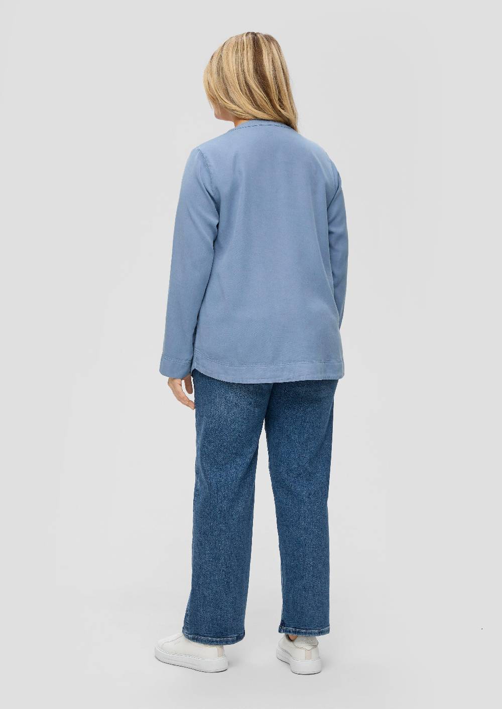 S.Oliver Lyocellbluse mit Tunika-Ausschnitt Discount Store für neue Produkte