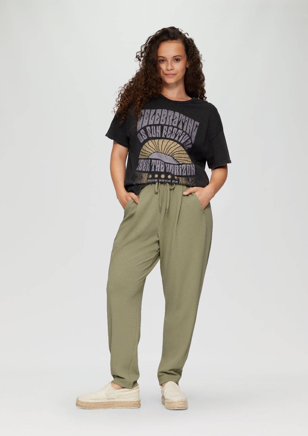 S.Oliver Jogpants aus Interlock-Crêpe Riesige Rabatte