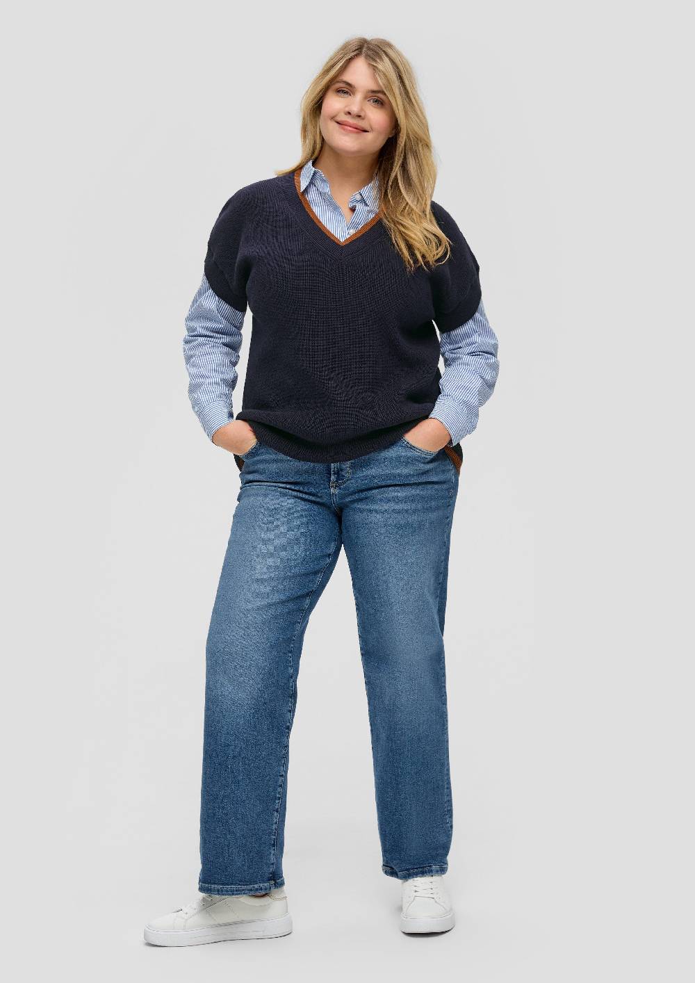 S.Oliver Pullover mit V-Ausschnitt Speichern exportieren