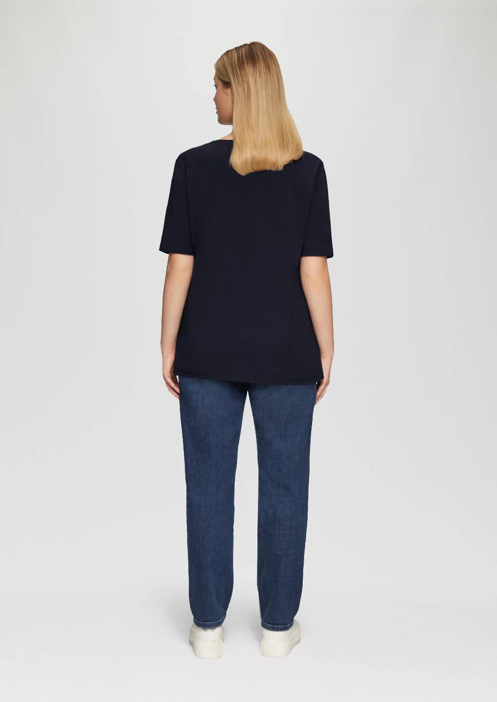 S.Oliver T-Shirt mit Rundhalsausschnitt und Front-Print Im Verkauf