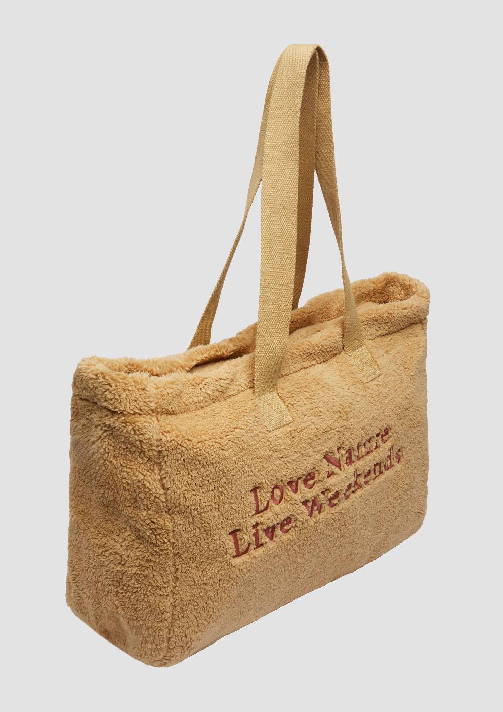 S.Oliver Shopper aus Teddyplüsch mit Stickerei Neuheiten