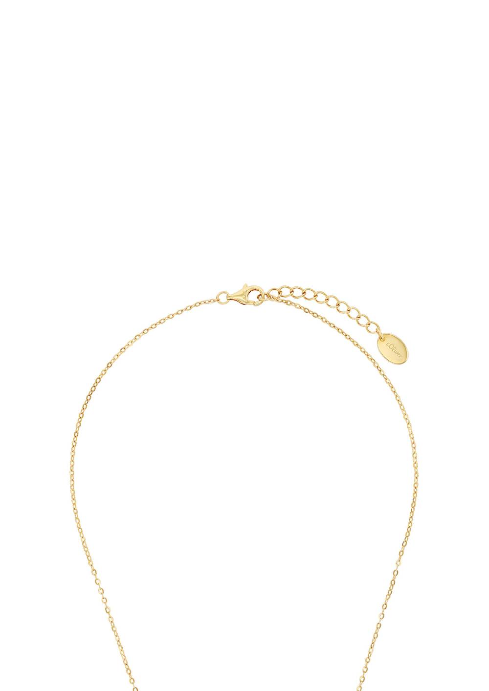 S.Oliver Silber-Halskette mit Zirkonia-Anhänger Black Friday Preise