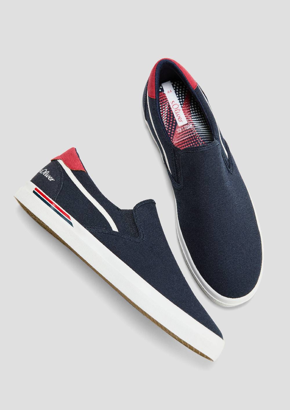 S.Oliver Textil-Slipper mit Gummisohle und Logo-Detail Nur für heute