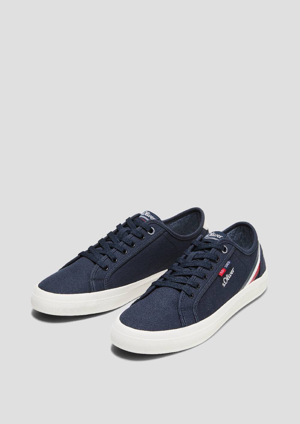 S.Oliver Sneaker mit Kontrast-Details und Logo Sonderangebot der Fabrik