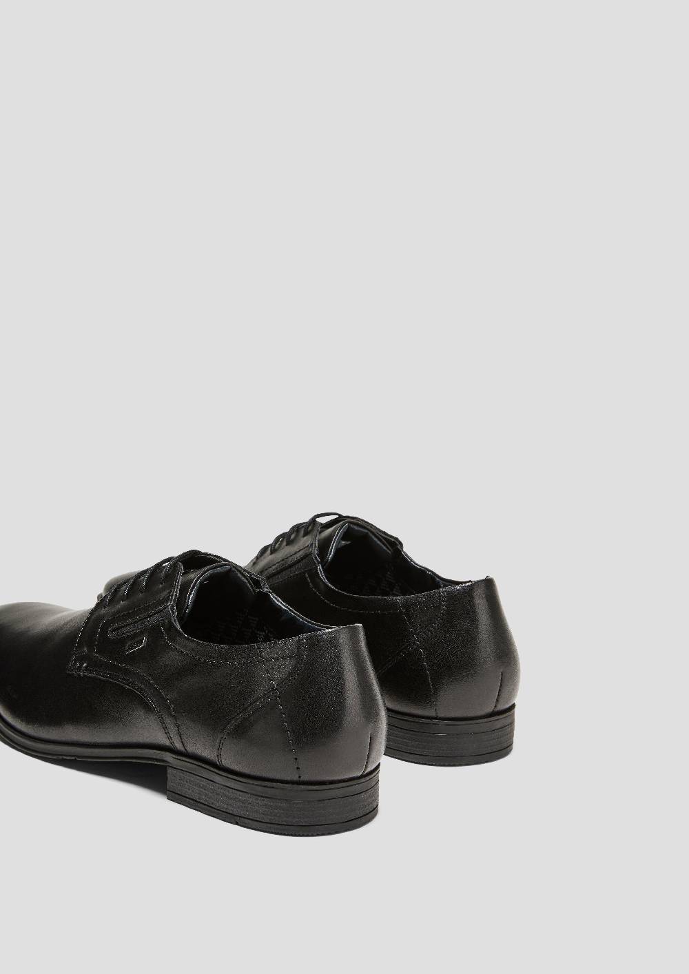 S.Oliver Echtleder-Schnürer mit Gummizug-Detail Black Friday Preise