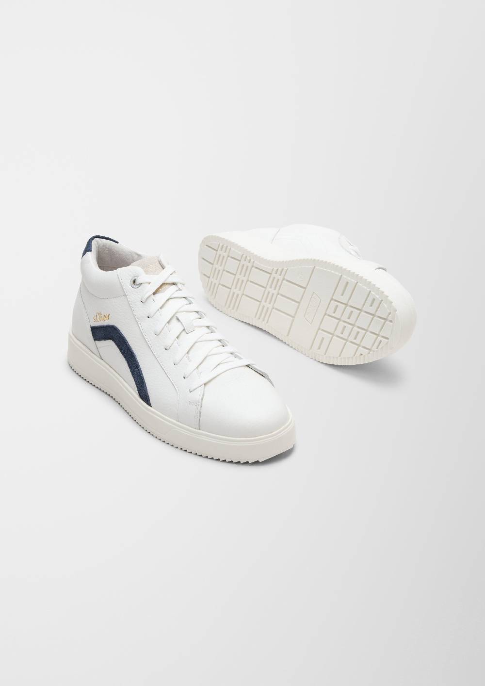 S.Oliver Leder-Sneaker mit Kontrast-Details Rabatte dieses Monats