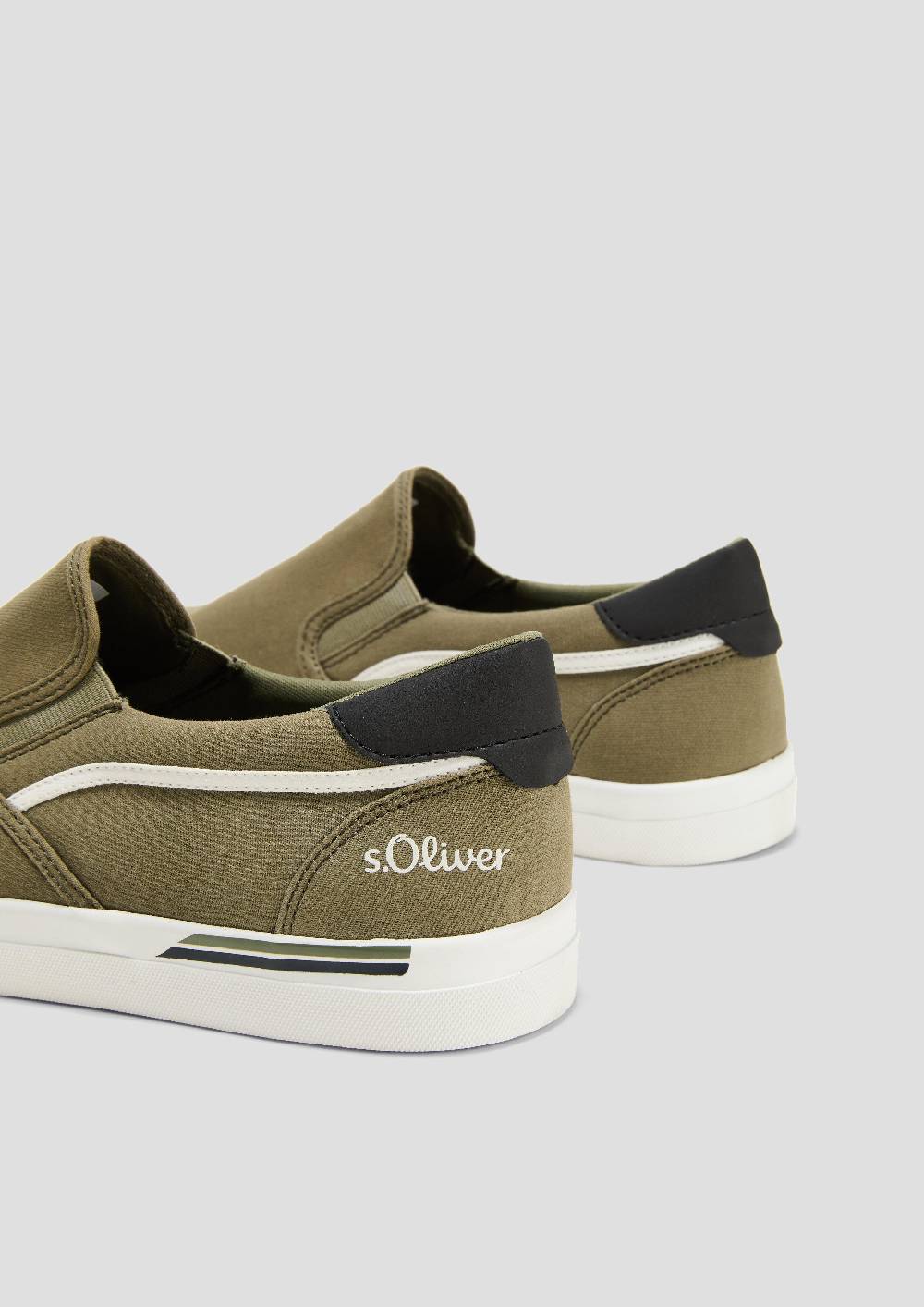 S.Oliver Textil-Slipper mit Gummisohle und Logo-Detail Großer Ausverkauf