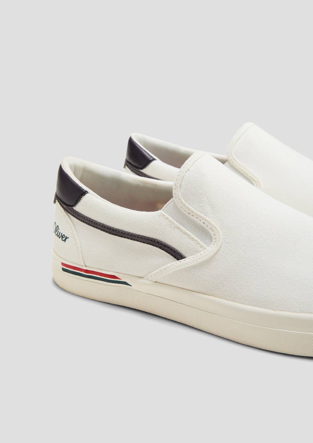 S.Oliver Textil-Slipper mit Gummisohle und Logo-Detail Flash Sale