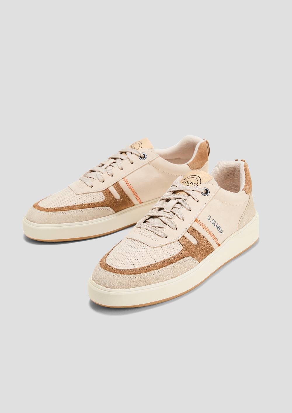 S.Oliver Sneaker aus Leder mit Logo-Detail Begrenztes Angebot