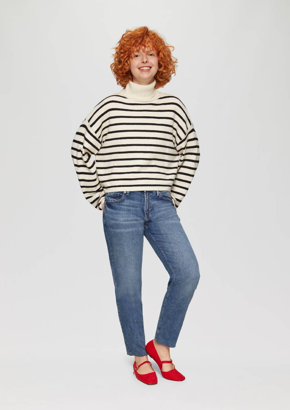 S.Oliver Cropped-Jeans Catie / Slim Fit / Mid Rise / Straight Leg Riesige Ersparnisse