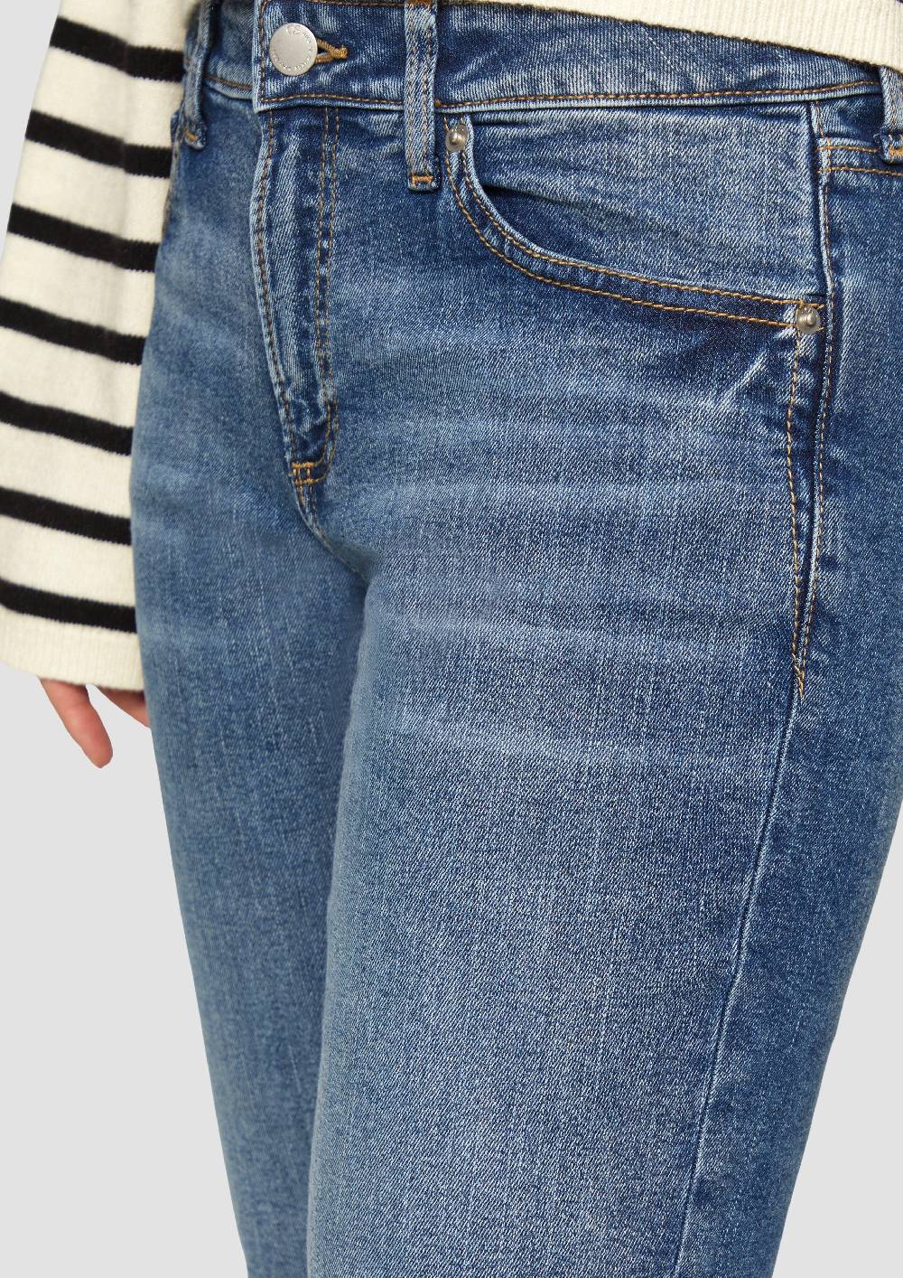 S.Oliver Cropped-Jeans Catie / Slim Fit / Mid Rise / Straight Leg Riesige Ersparnisse