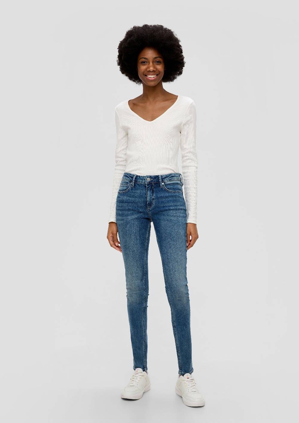 S.Oliver Sadie Jeans / Skinny Fit / Mid Rise / Skinny Leg / Baumwollstretch Kostenlose Rückgabe