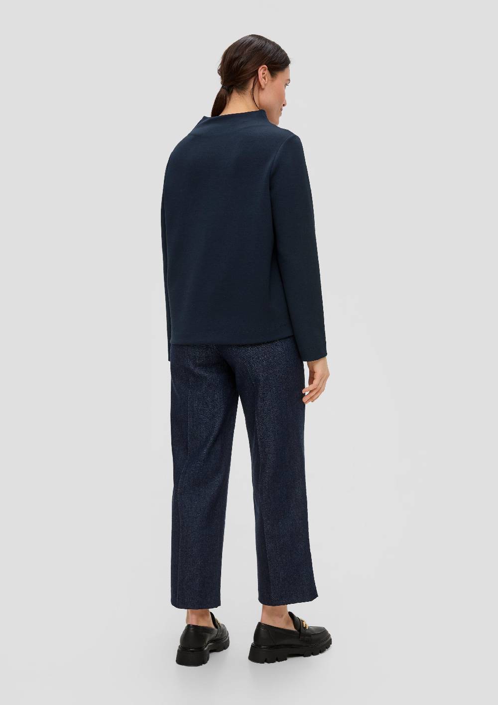 S.Oliver Sweatshirt mit Wasserfall-Kragen Zeitbegrenzte Promotion