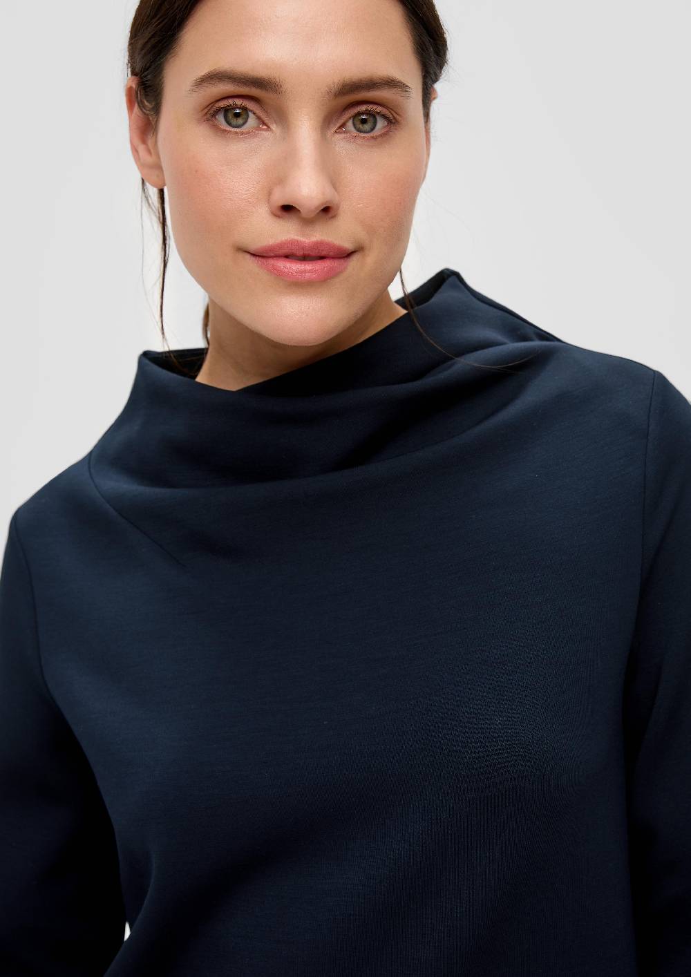 S.Oliver Sweatshirt mit Wasserfall-Kragen Zeitbegrenzte Promotion