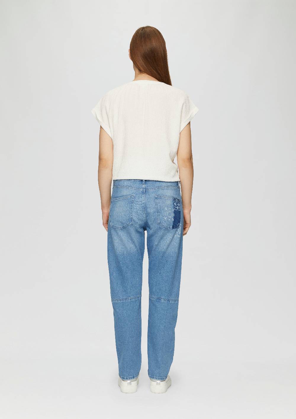 S.Oliver Ankle-Jeans Franciz / Relaxed Fit / Mid Rise / Tapered Leg / Laser-Print Begrenzt auf 3 Tage