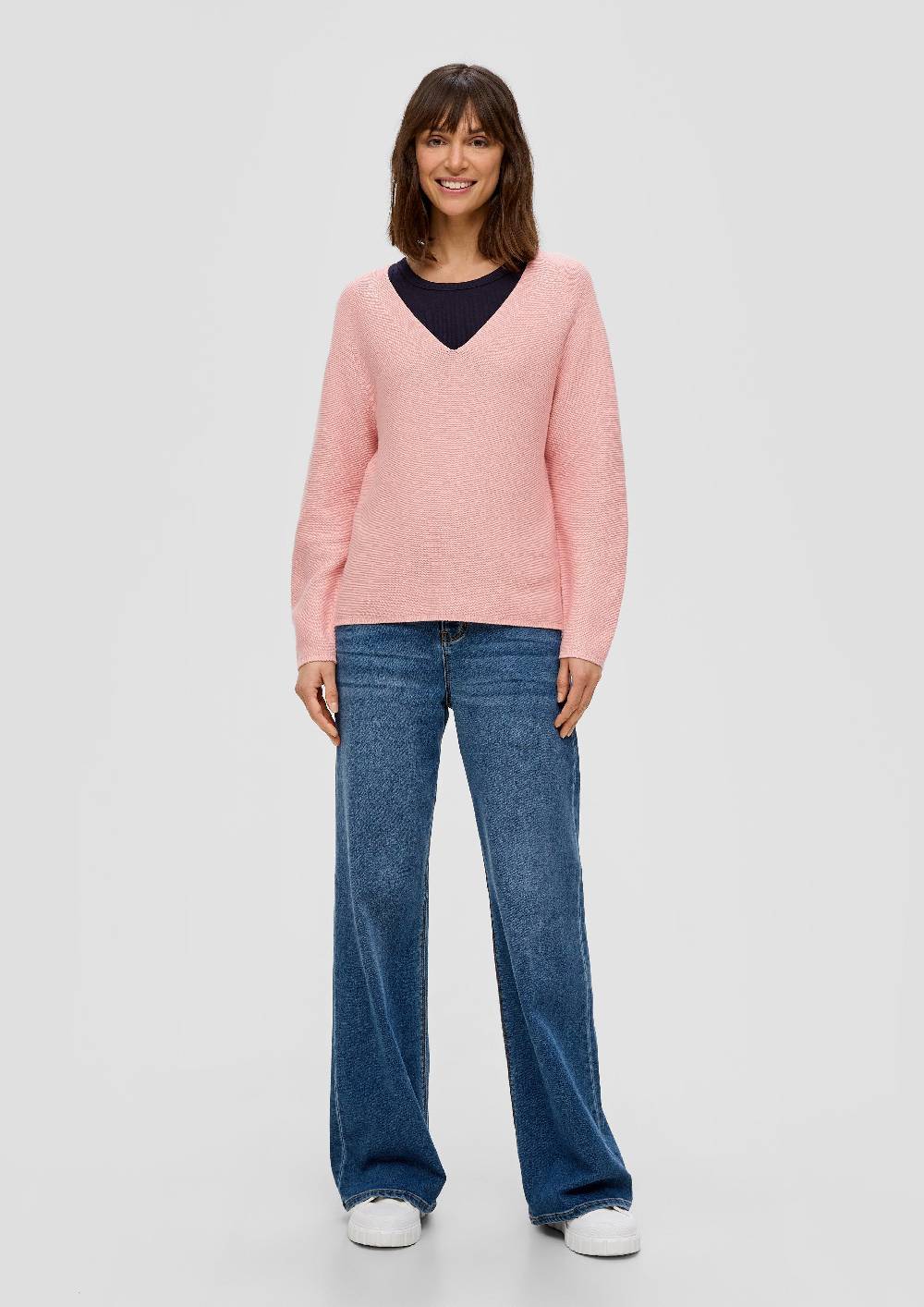 S.Oliver Strickpullover mit V-Ausschnitt Im Verkauf