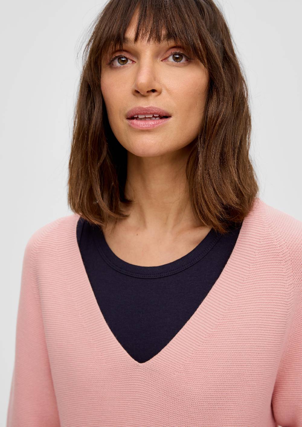 S.Oliver Strickpullover mit V-Ausschnitt Im Verkauf