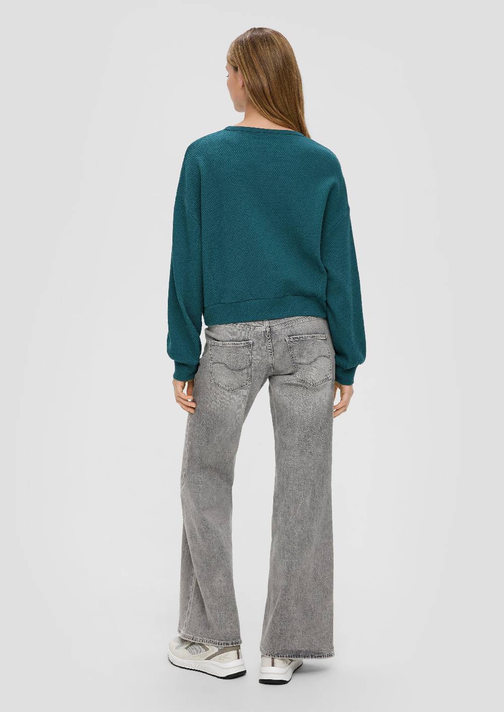 S.Oliver Sweatshirt im Boxy Cut mit Piquéstruktur Rabatte dieses Monats