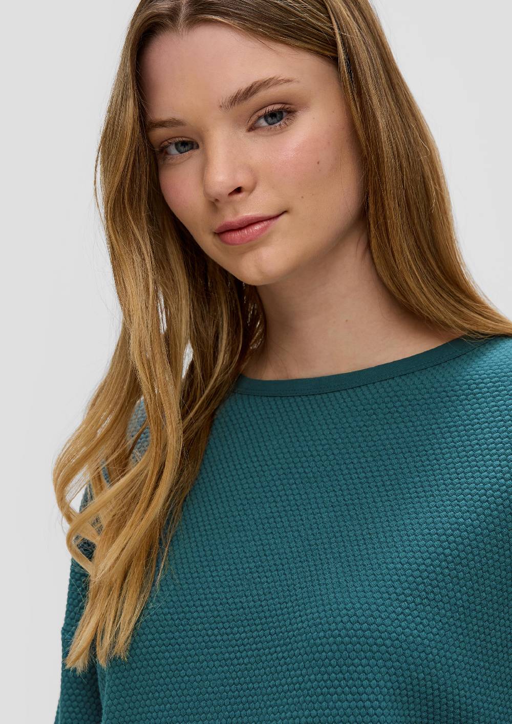S.Oliver Sweatshirt im Boxy Cut mit Piquéstruktur Rabatte dieses Monats
