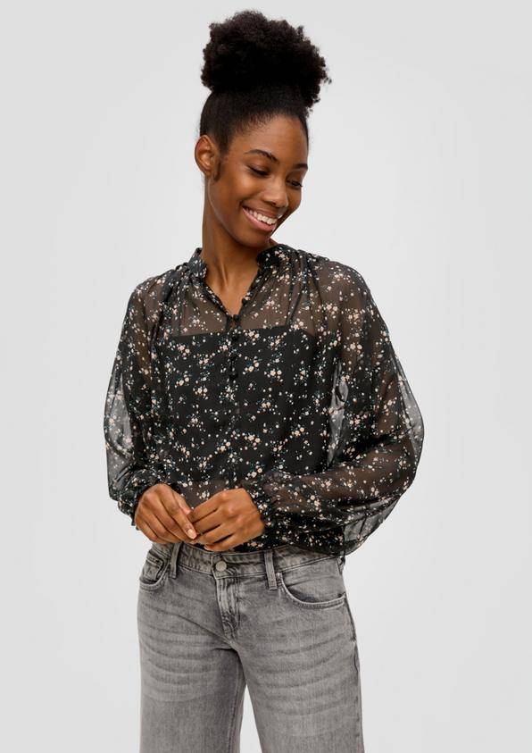 S.Oliver Chiffon-Bluse mit Knöpfen 2025