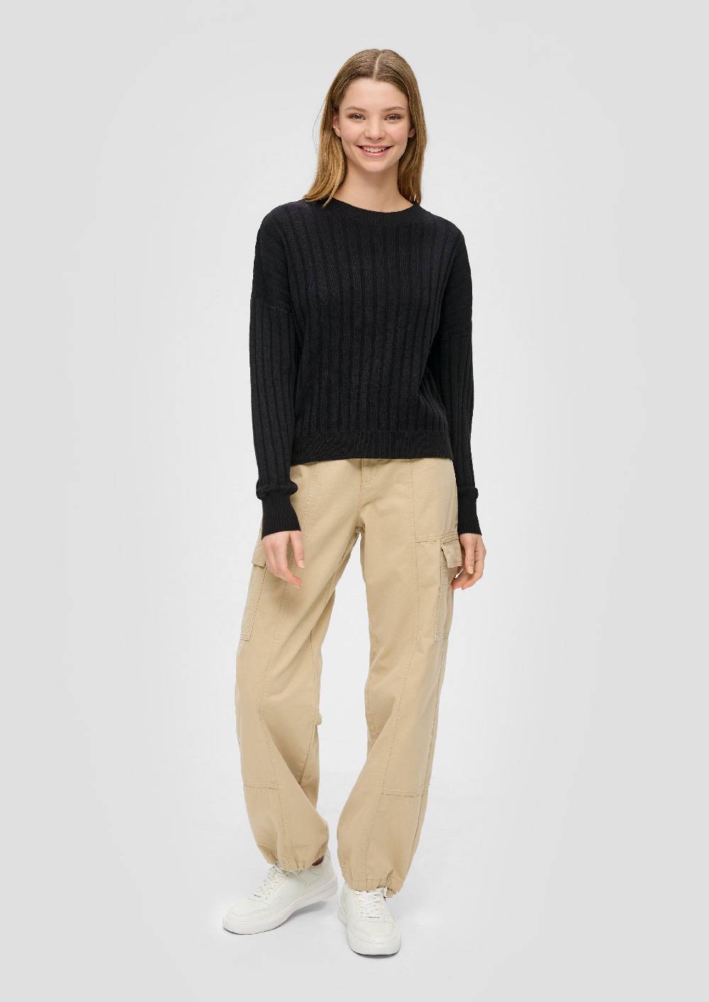 S.Oliver Weicher Strickpullover aus Baumwollmix Verkauf