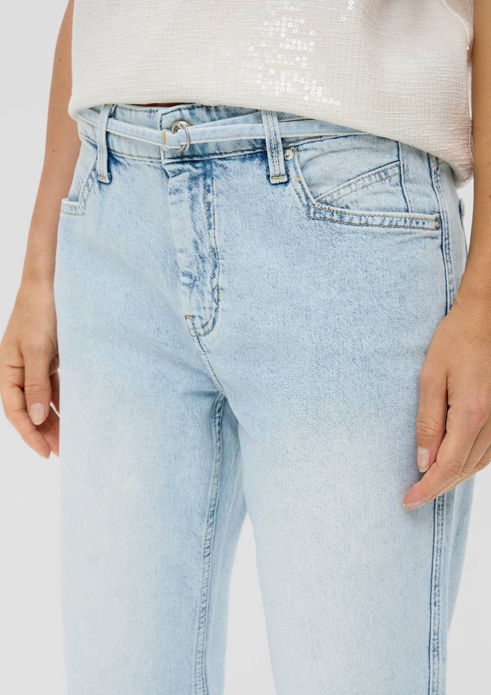 S.Oliver Cropped-Jeans Karolin / Regular Fit / Mid Rise / Straight Leg Blitzverkäufe