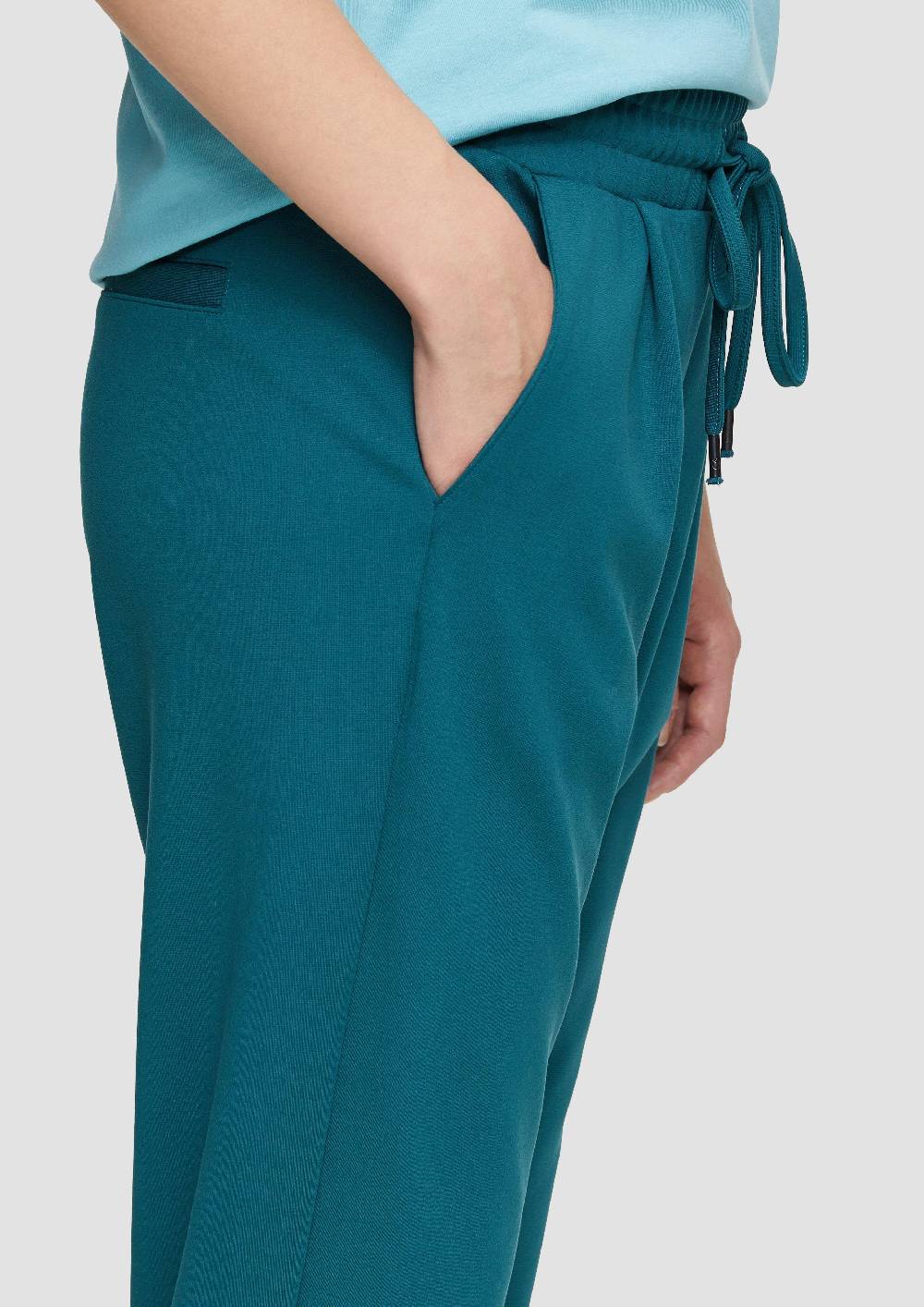 S.Oliver Hose aus Interlock-Jersey mit schmal zulaufendem Bein Kostenloser Versand