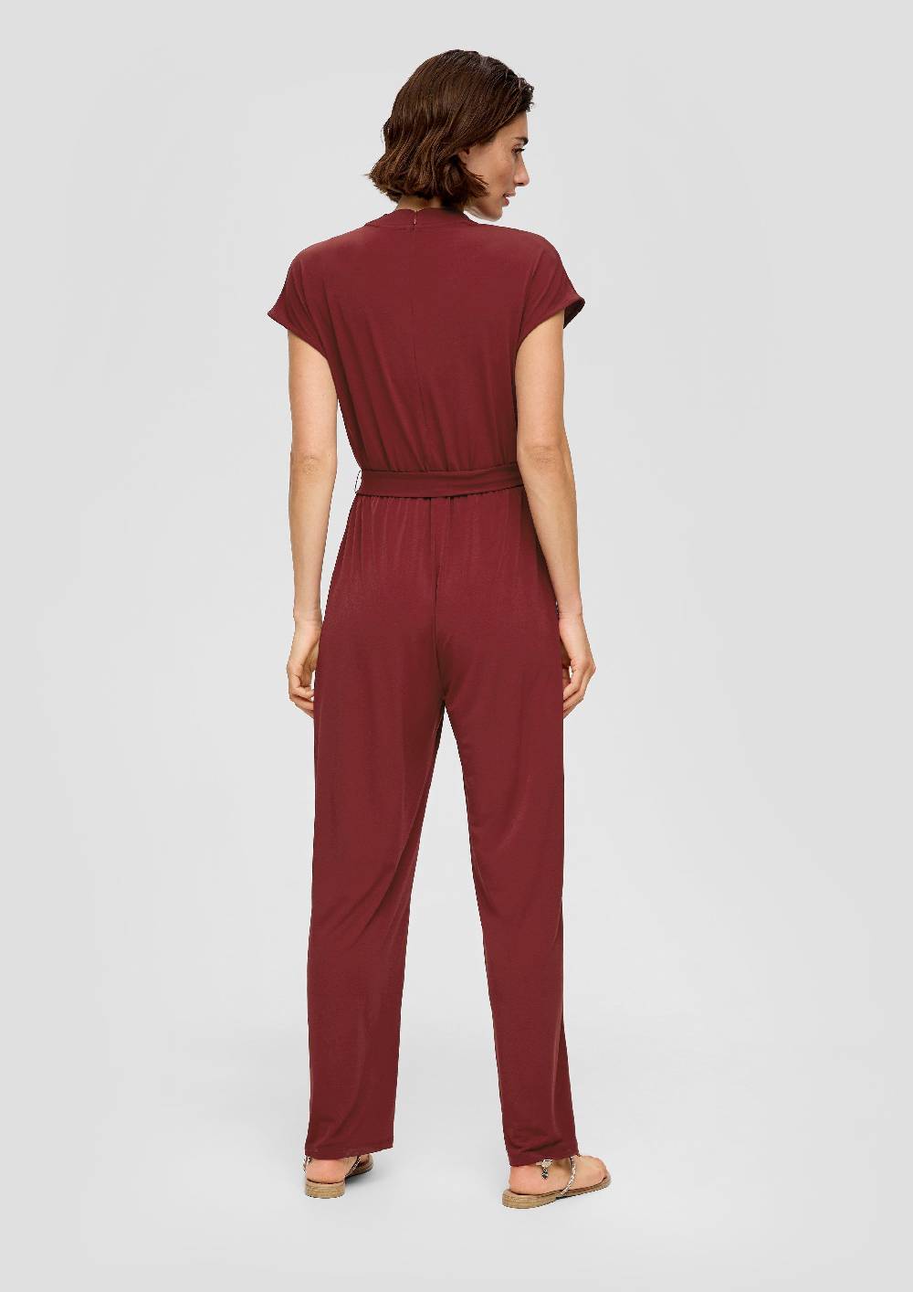 S.Oliver Jersey-Overall mit Stoffgürtel Flash Sale