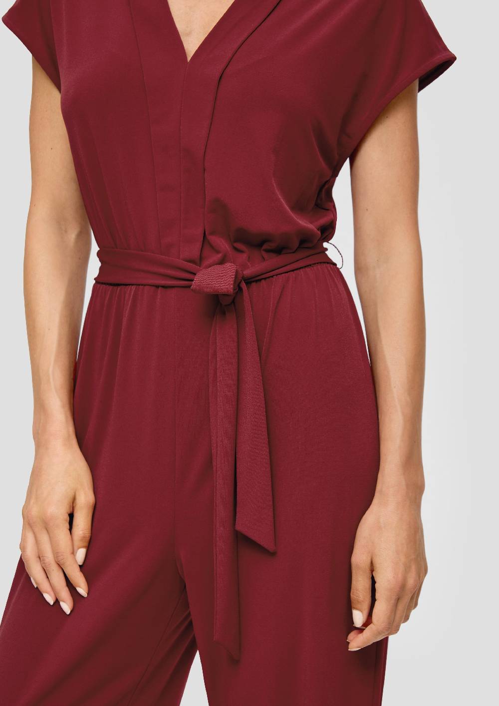 S.Oliver Jersey-Overall mit Stoffgürtel Flash Sale