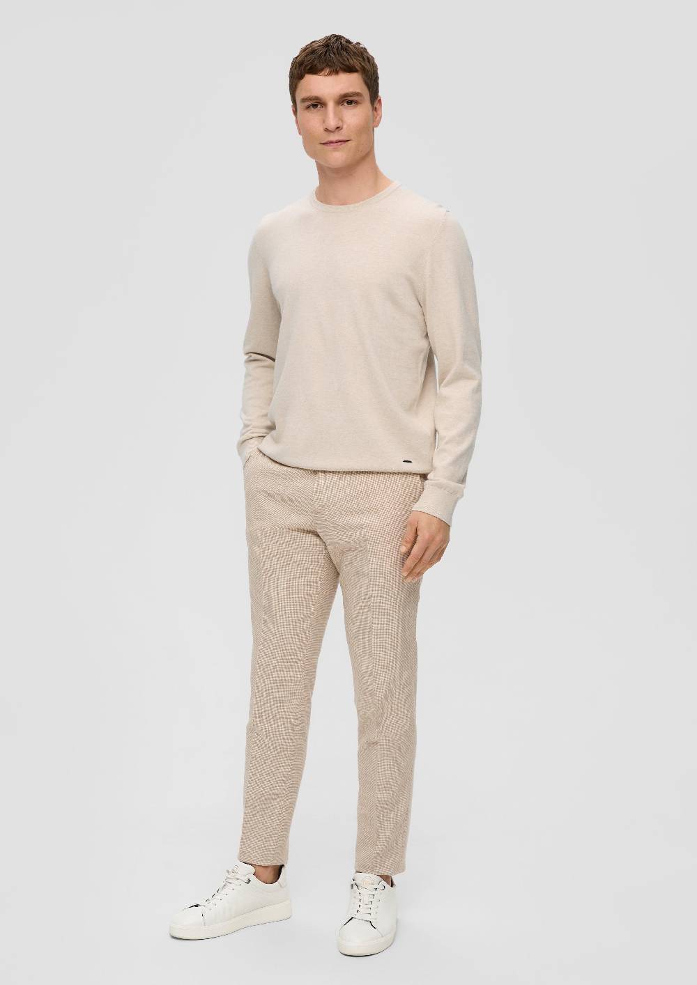 S.Oliver Strickpullover aus Seide mit Crew Neck Vatertagsangebot