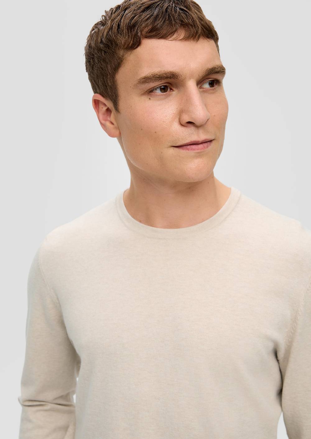 S.Oliver Strickpullover aus Seide mit Crew Neck Vatertagsangebot