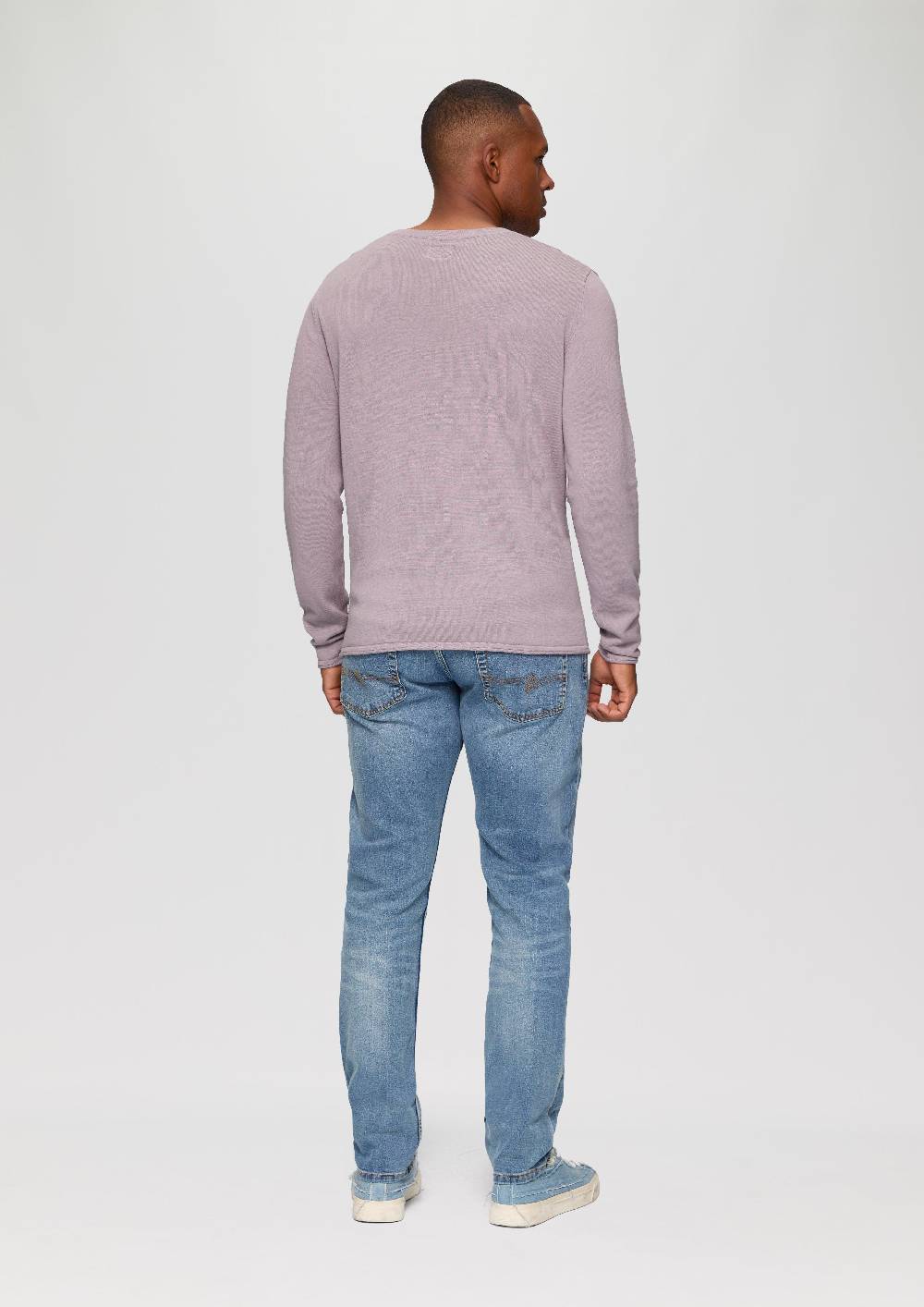 S.Oliver Strickpullover mit Rollsaum und Wascheffekt Valentinstagsangebot