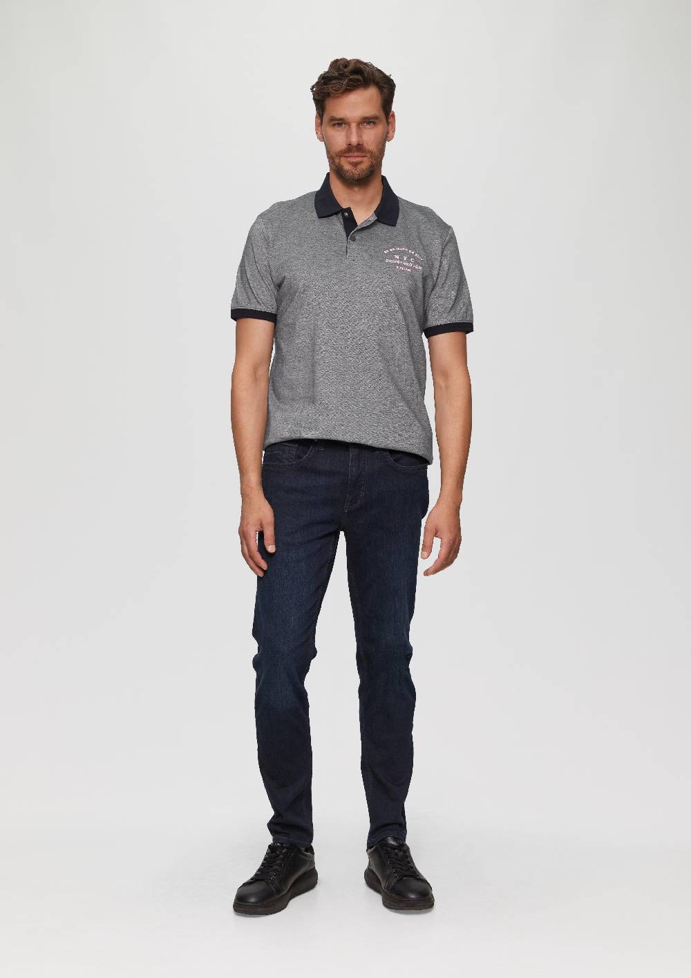 S.Oliver Poloshirt aus Baumwollpiqué mit Kontrast-Details Neueste Mode