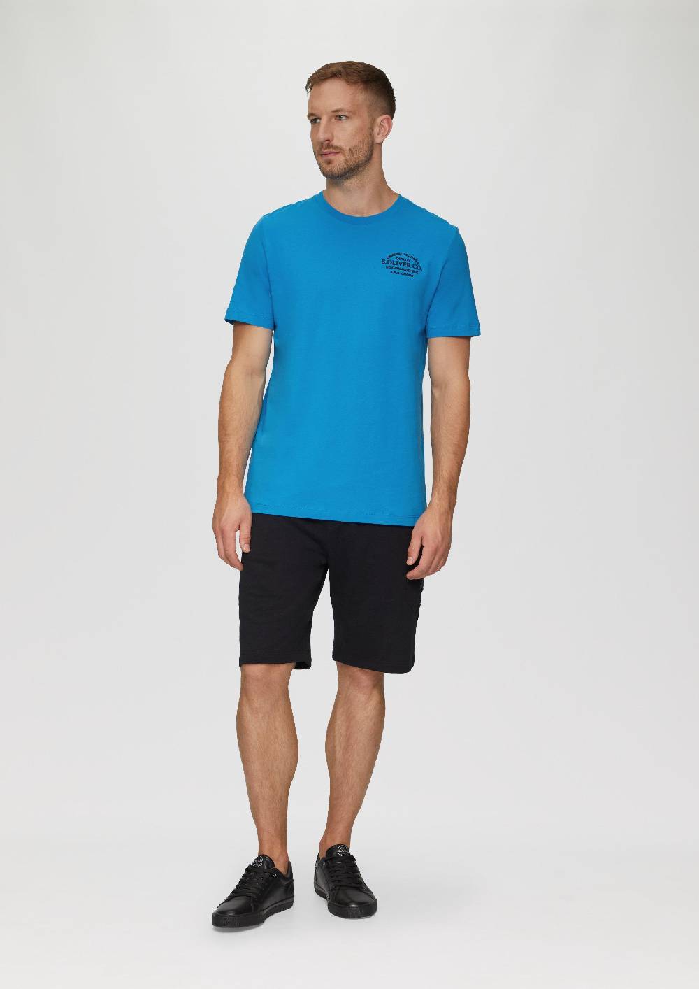 S.Oliver T-Shirt mit Logo-Motiven aus reiner Baumwolle Große Rabatte