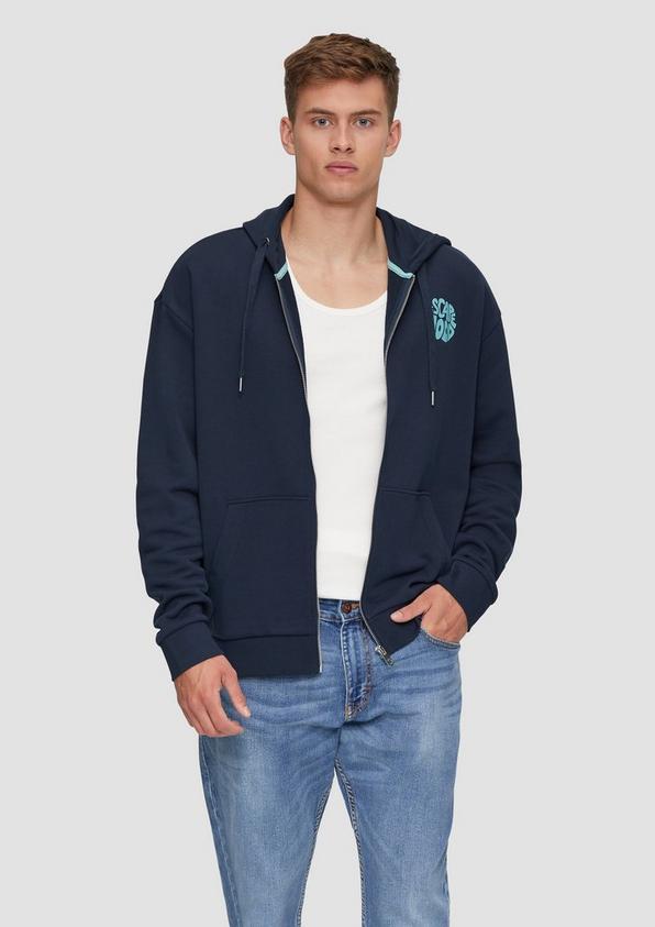 S.Oliver Sweatshirt-Jacke mit Print-Detail Tiefpreis
