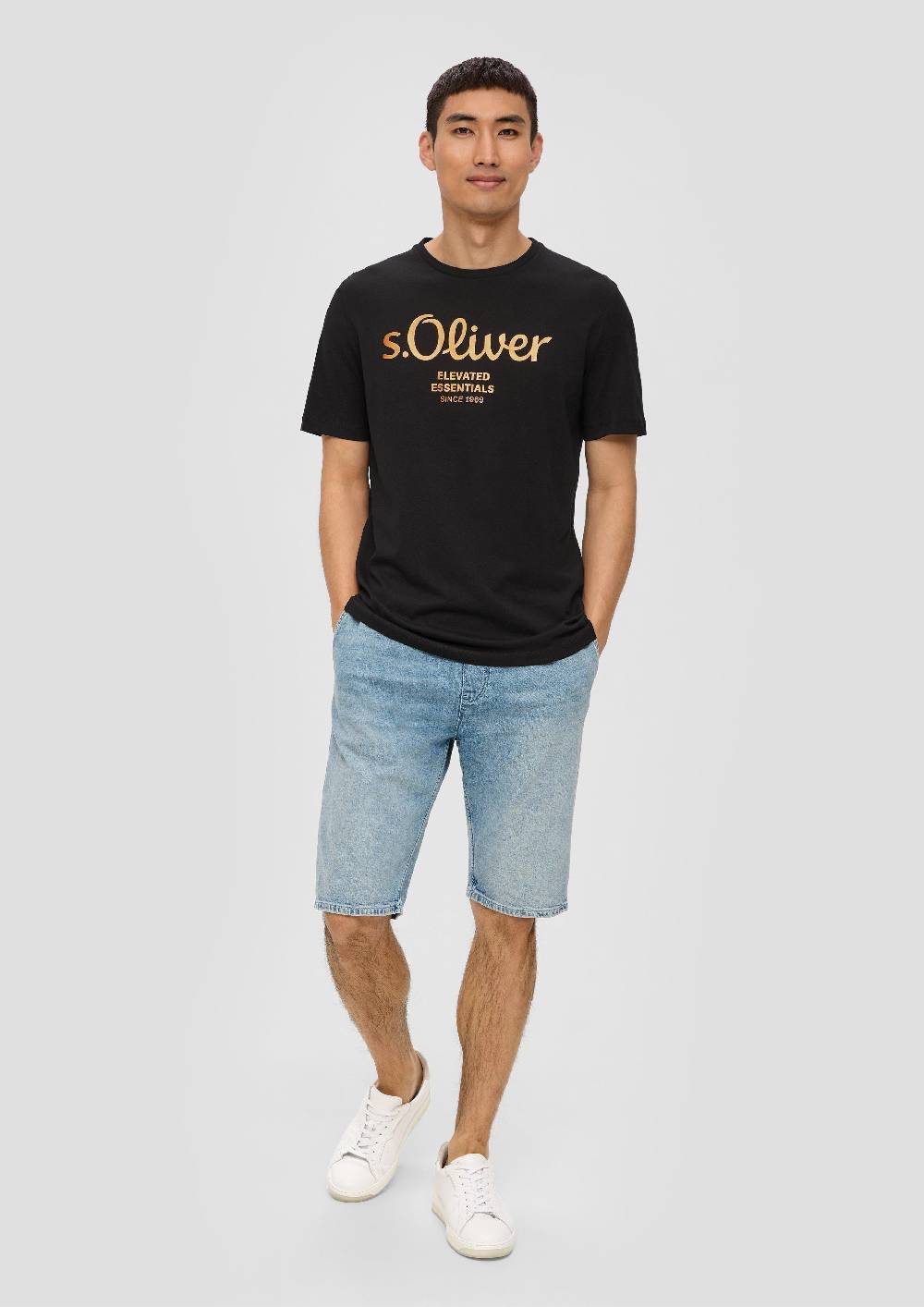 S.Oliver T-Shirt aus Baumwolle mit Label-Print Wochenangebot