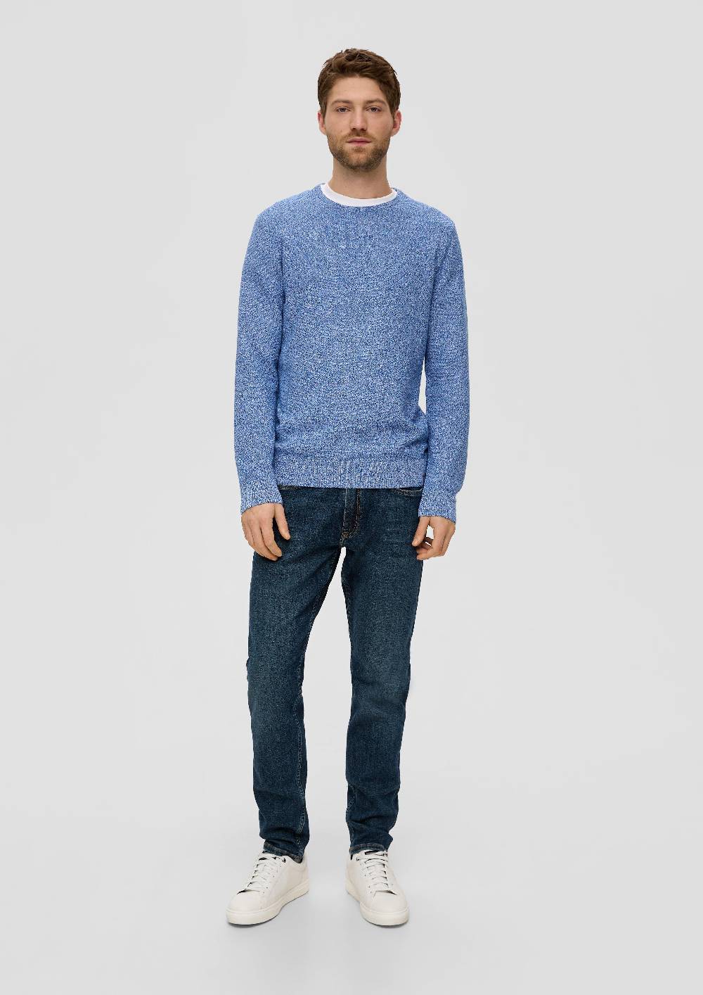 S.Oliver Feinstrickpullover mit Crew Neck Letzte 3 Tage