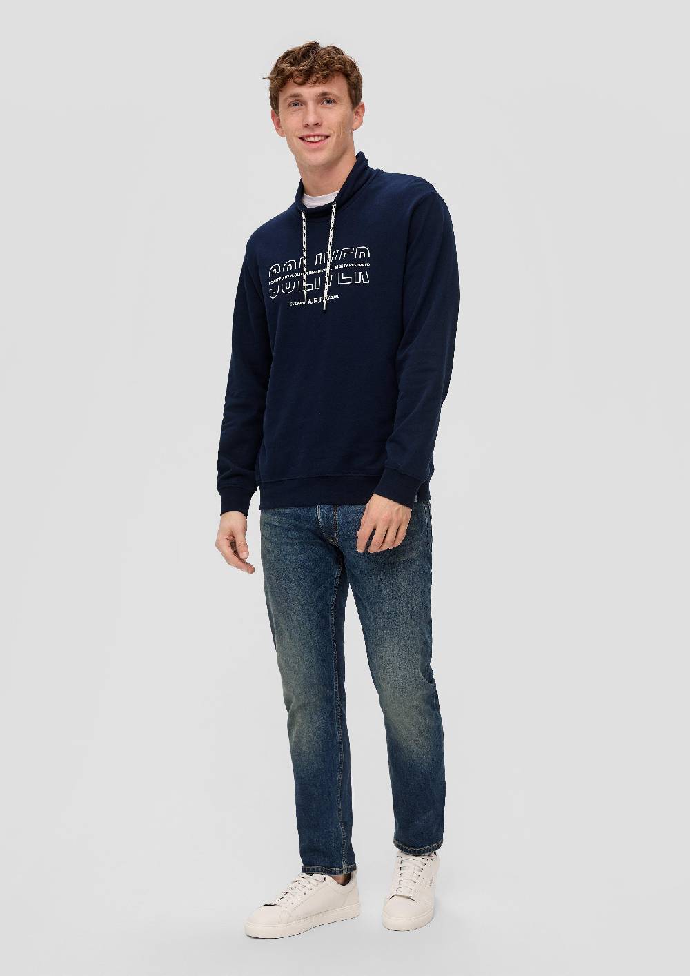 S.Oliver Sweatshirt mit Logo-Print Letzte 2 Tage