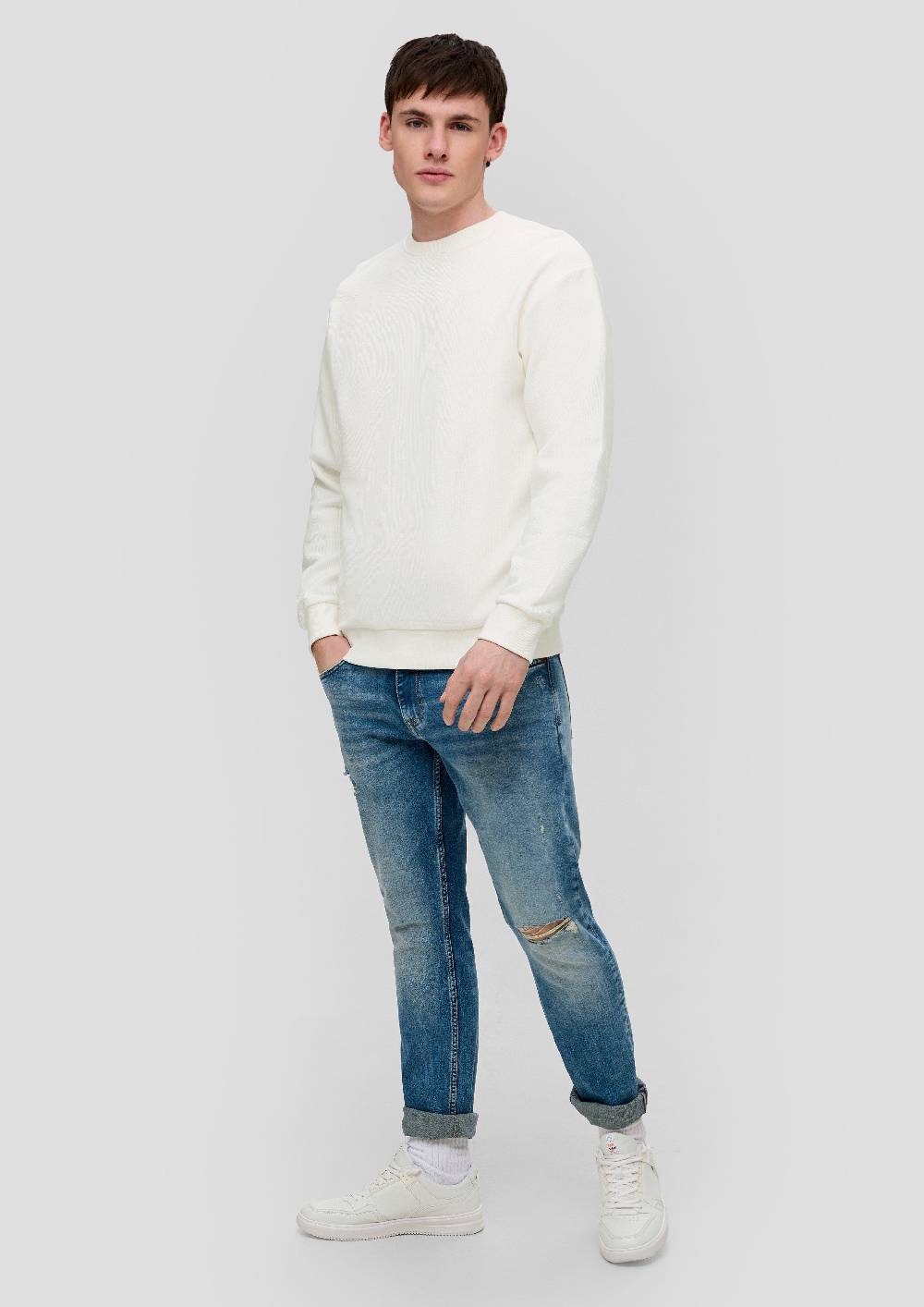 S.Oliver Sweatshirt mit Rippstruktur Bis zu 60% Rabatt