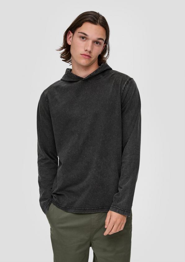 S.Oliver Gewaschenes Longsleeve mit Kapuze Bis zu 65% Rabatt