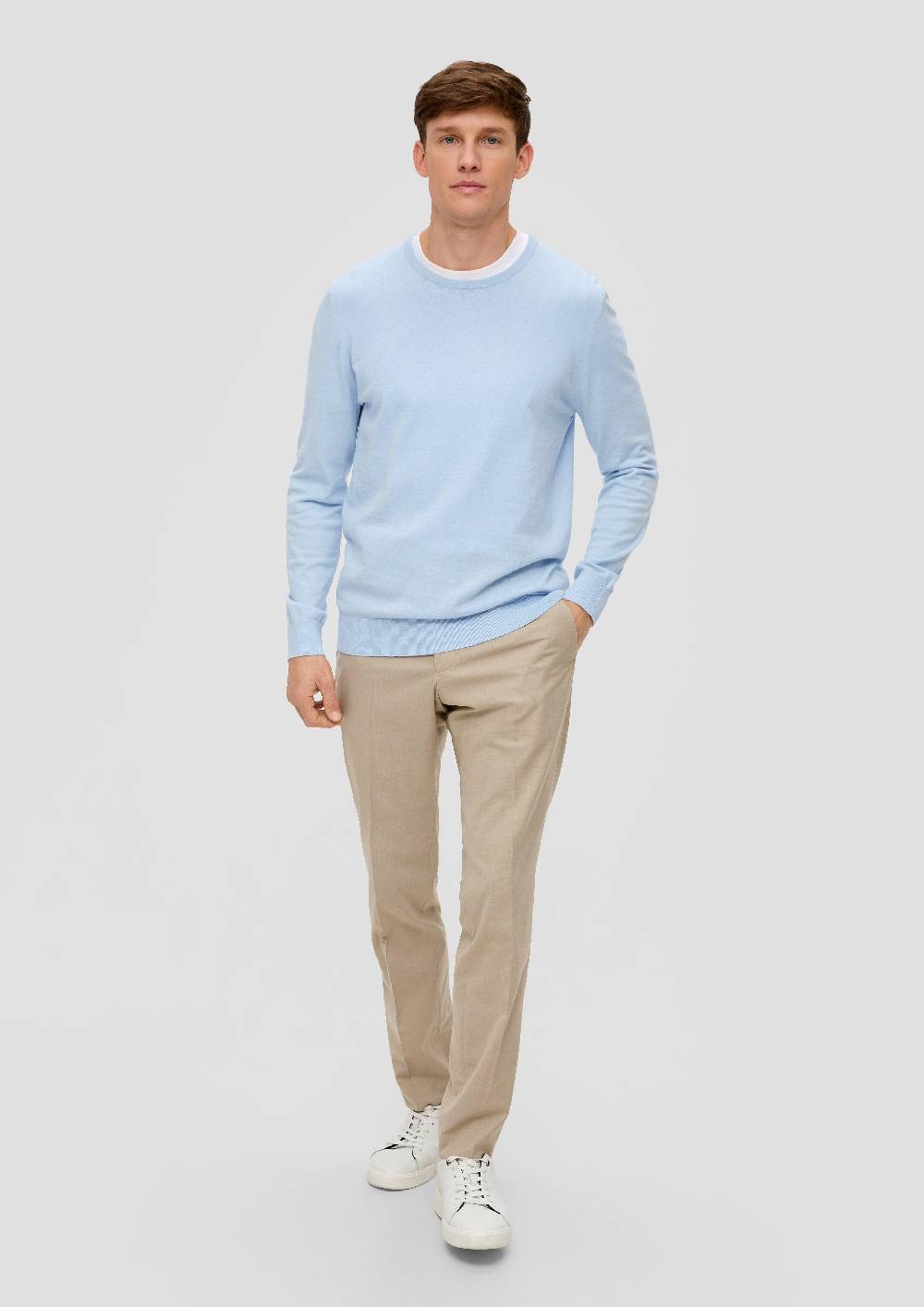 S.Oliver Strickpullover aus Seide mit Crew Neck Vierteljährliche Förderung