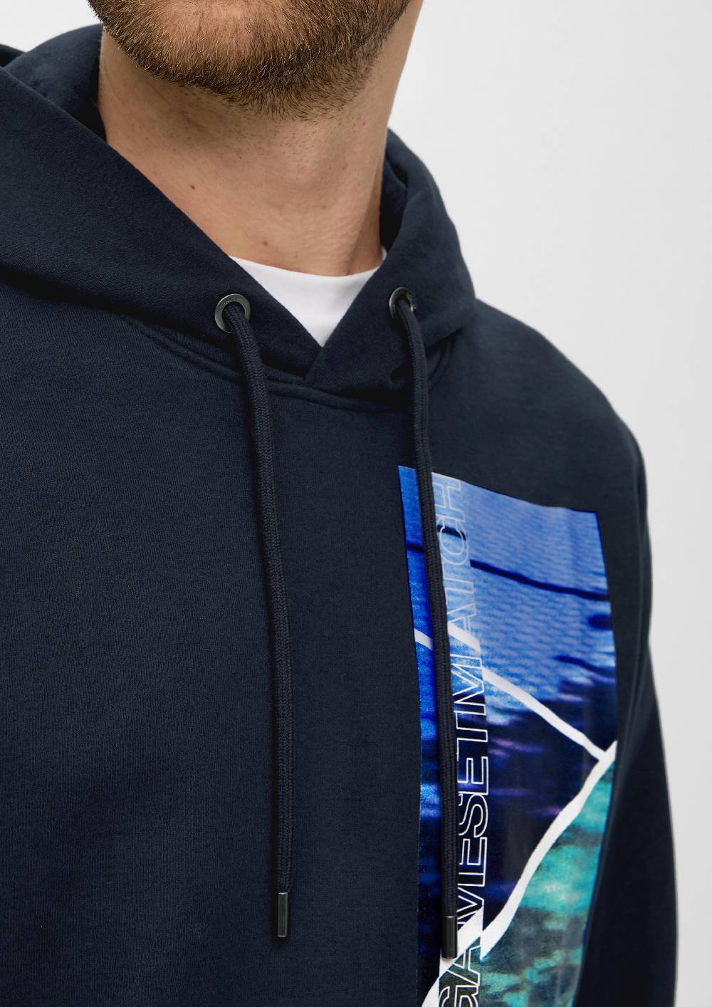 S.Oliver Kapuzensweater mit Labelprint Discount Store für neue Produkte