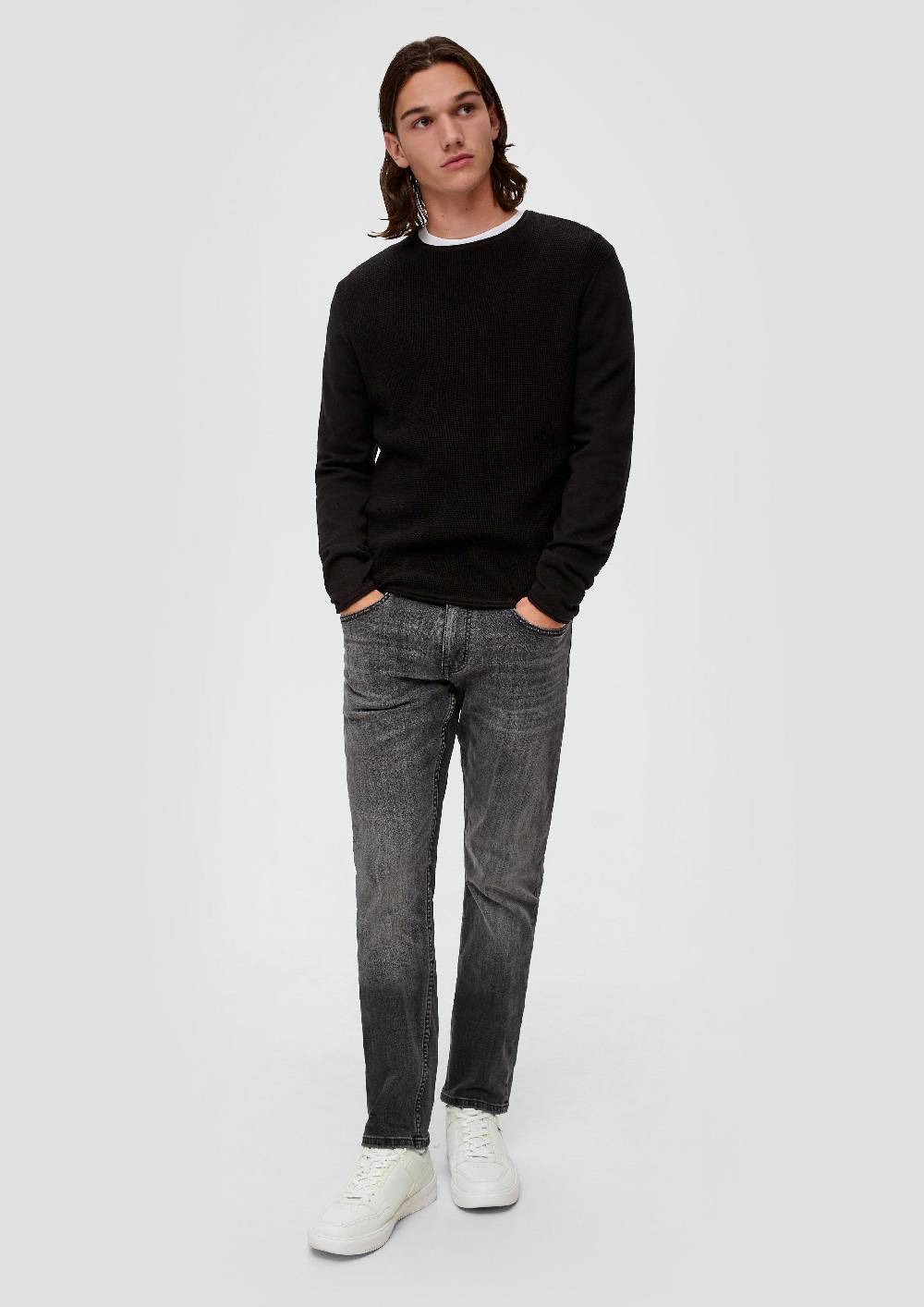 S.Oliver Strickpullover mit Musterstruktur Clearance-Verkauf
